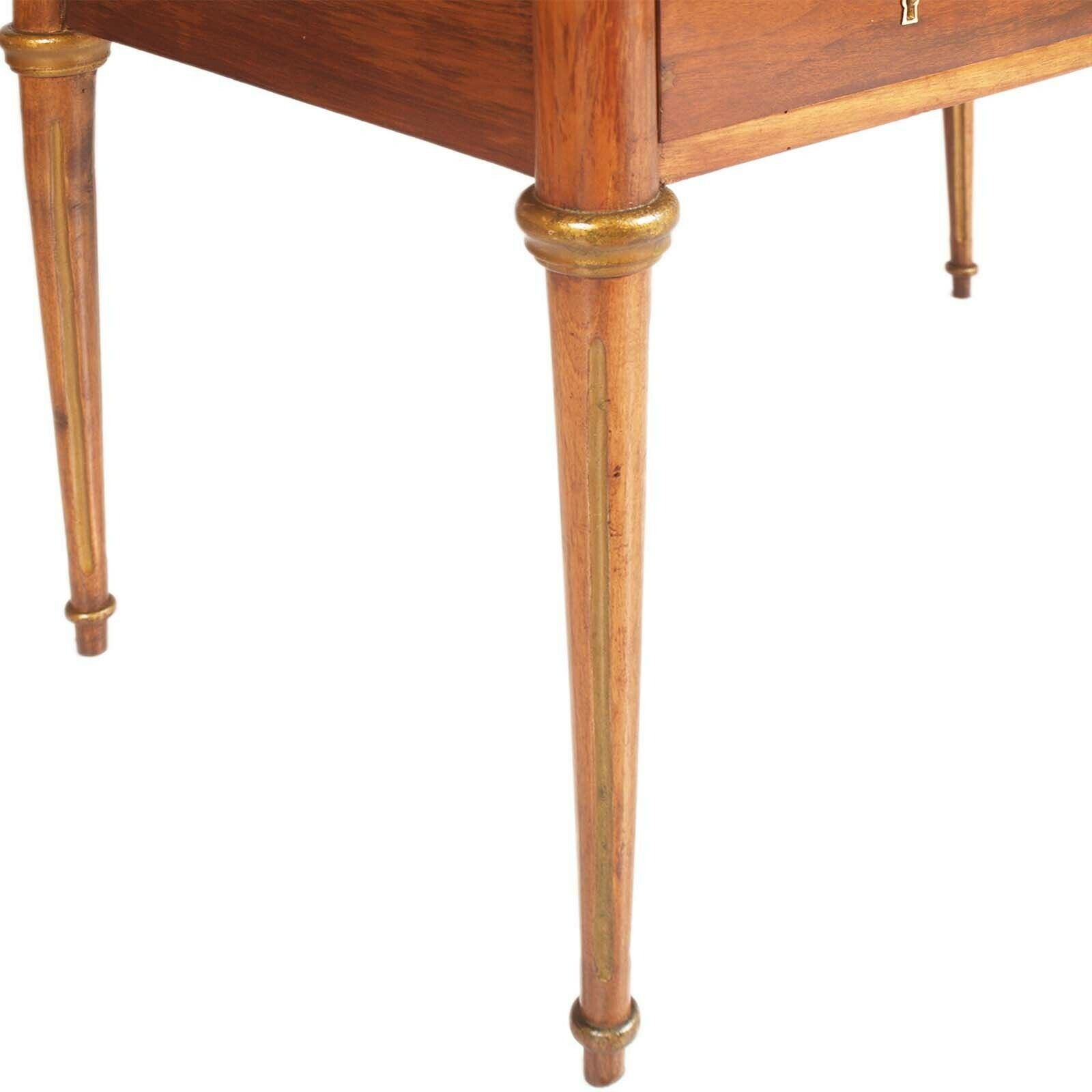 Neoclassical Blond Walnut & Flame Applied Walnut Burl Desk, Late 1800s photo 4900.0