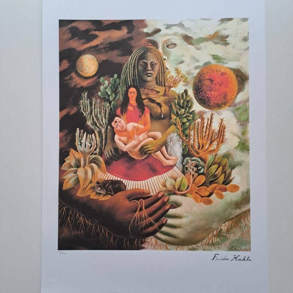 Frida Kahlo Signed   The Love Embrace Of The Universe, The Earth (Mexico). photo furniture