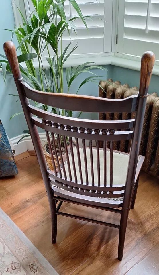 Attractive Antique Hall Or Bedroom Oak Chair C1900 photo furniture