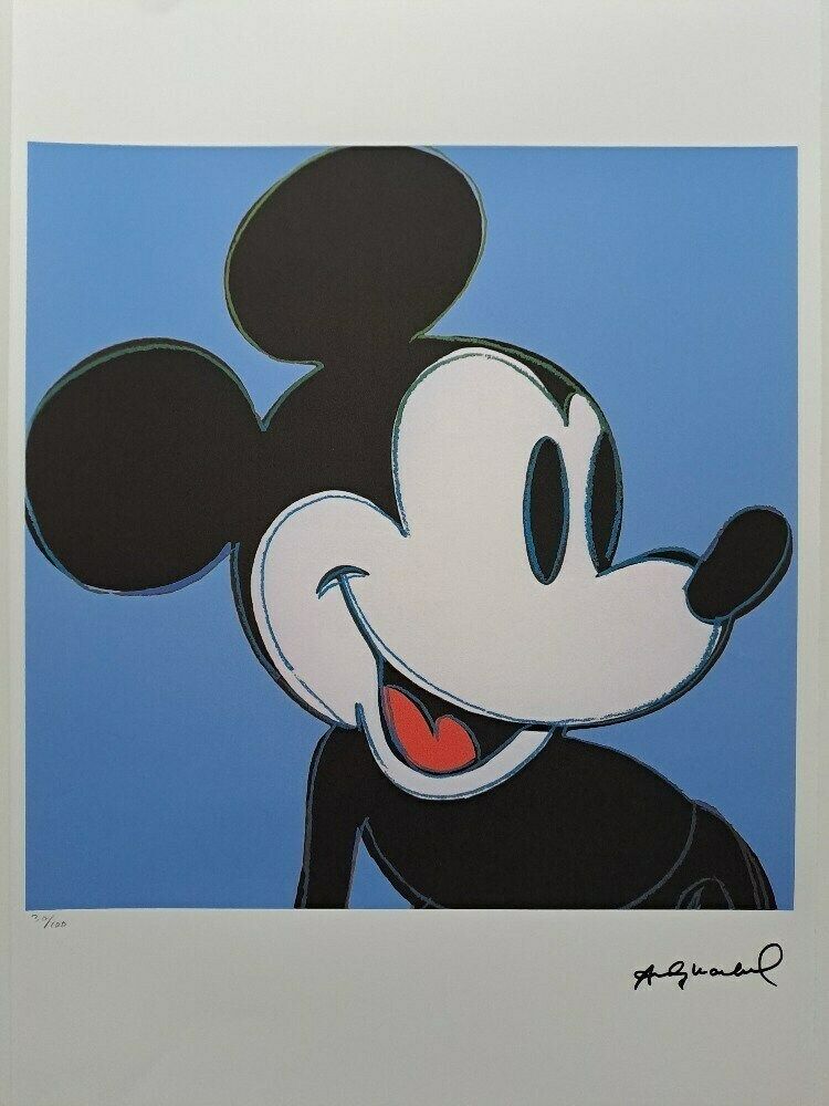 Andy Warhol “Mickey Mouse” — Premium Plate Signed Pop Art Edition With Castelli Documentation photo furniture