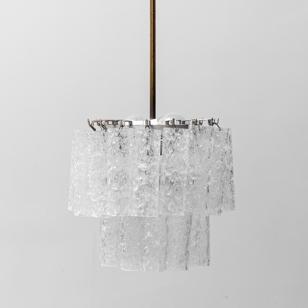 3 Light Chandelier In Blown Murano Glass, 1960s, Vintage, Modern