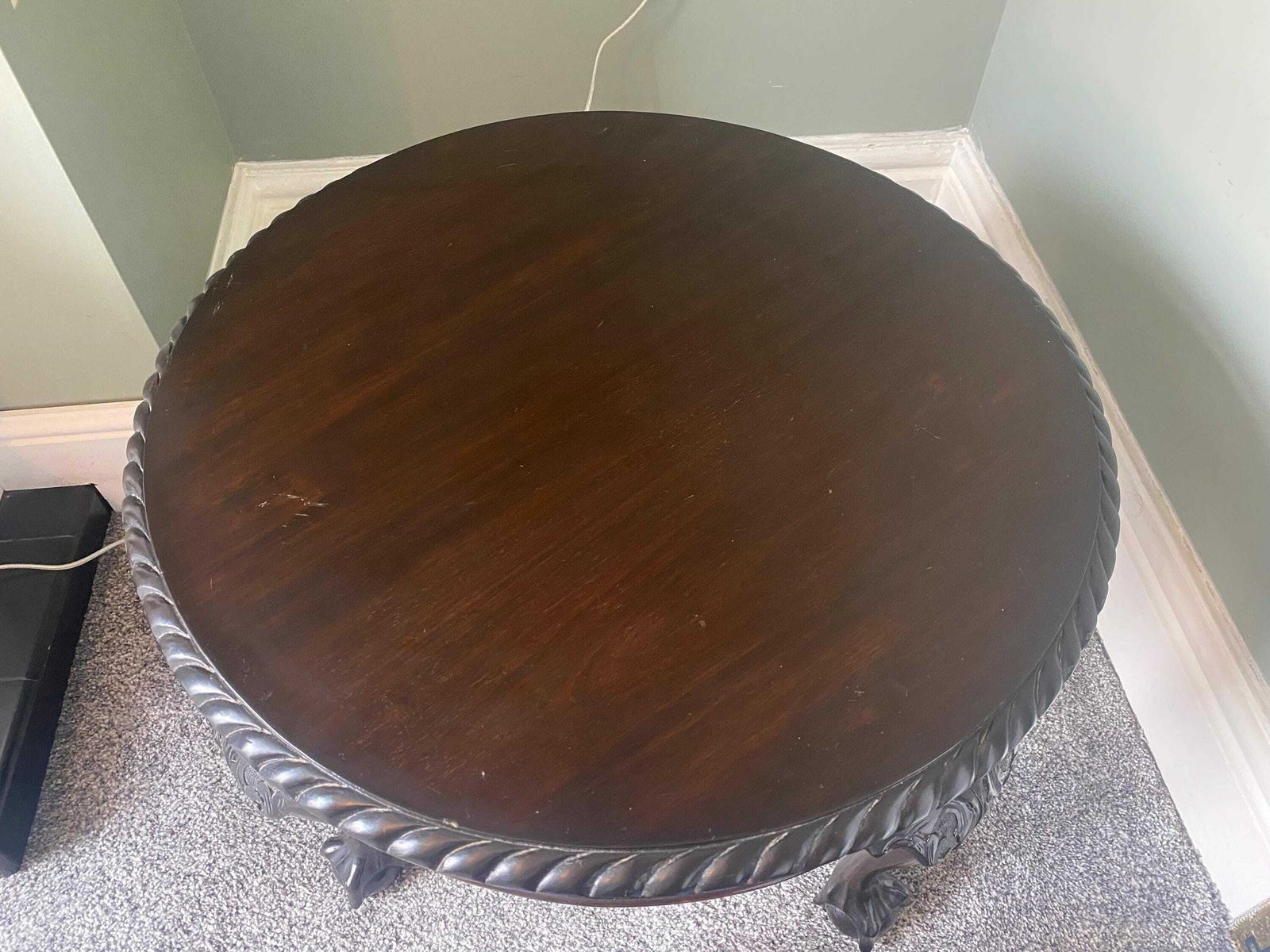 Vintage Solid Wood Mid Century Side Table / Coffee Table / Plant Stand / Pot Stand / Pedestal Table photo for sale
