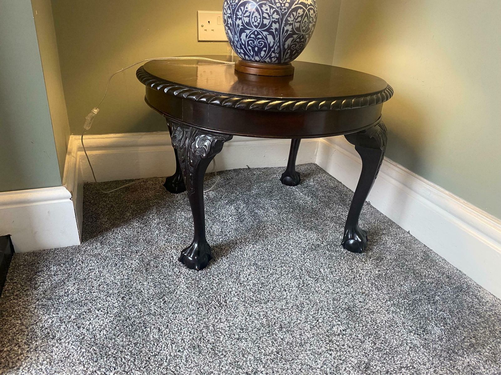 Vintage Solid Wood Mid Century Side Table / Coffee Table / Plant Stand / Pot Stand / Pedestal Table photo buy