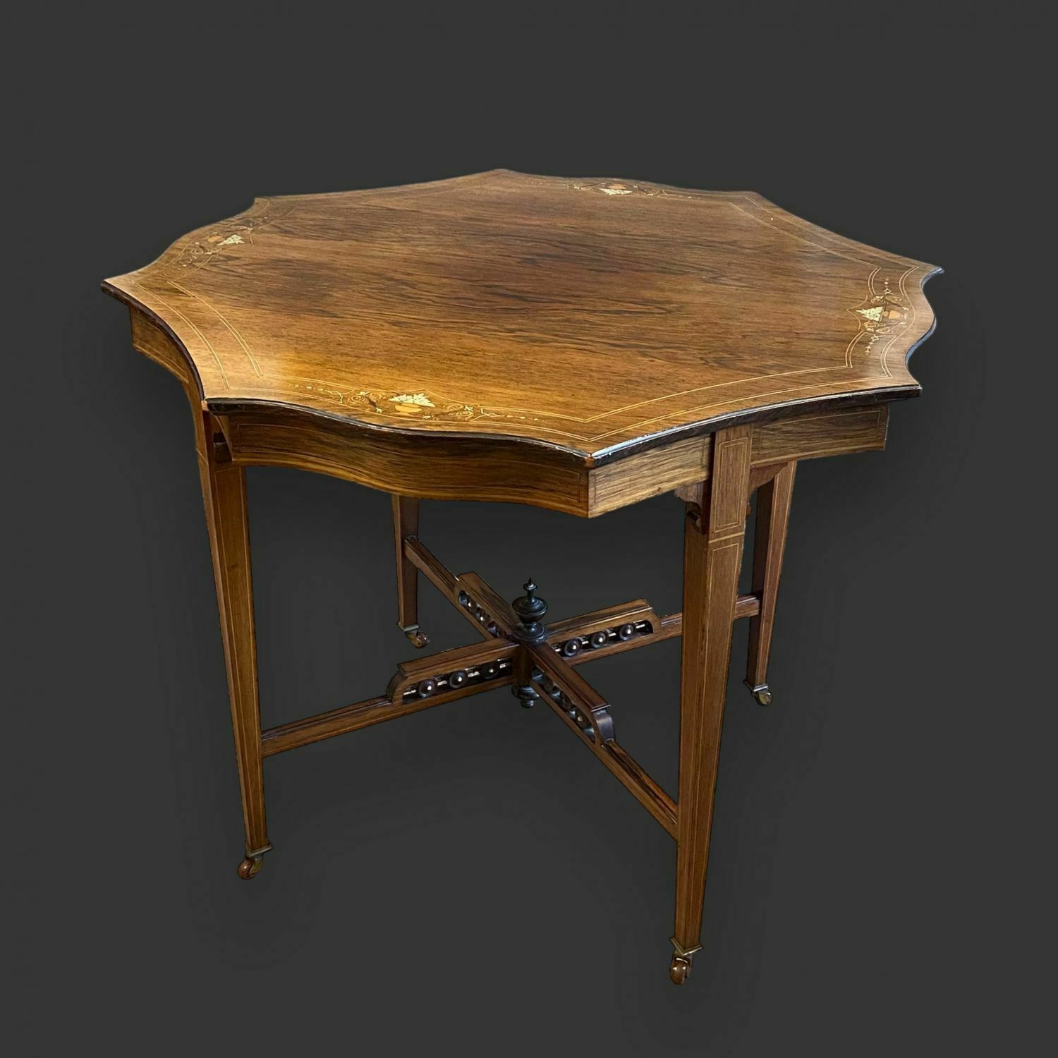 Late 19th Century Inlaid Rosewood Centre Table