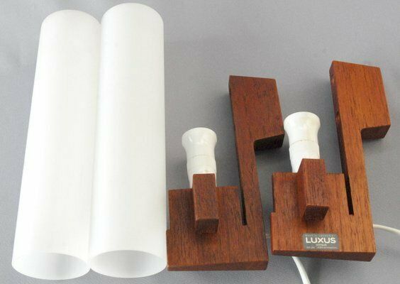 Model 719 Wall Lamps By Uno & östen Kristiansson For Luxus Vittsjö, Sweden, 1960s, Set Of 2 photo vintage