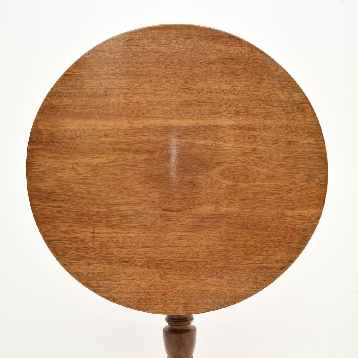 Antique Georgian Mahogany Tilt Top Occasional Table photo Furniture