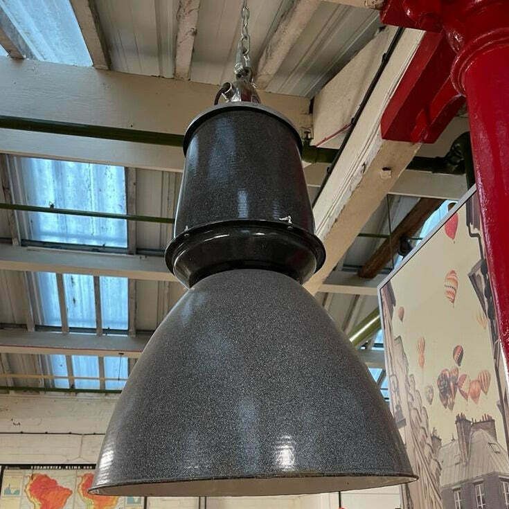 Set Of Two Czech Factory Industry Ceiling Light photo furniture