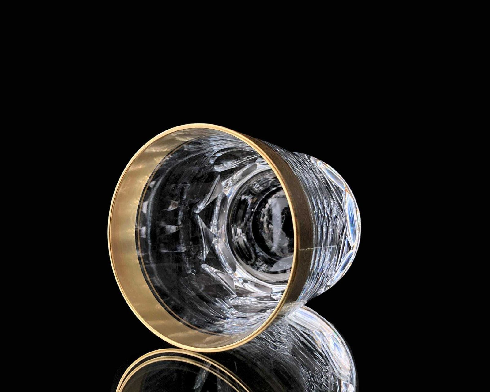 Crystal Whiskey Glasses Gold | 2pcs | Theresienthal Bernadotte photo Woonaccessoires