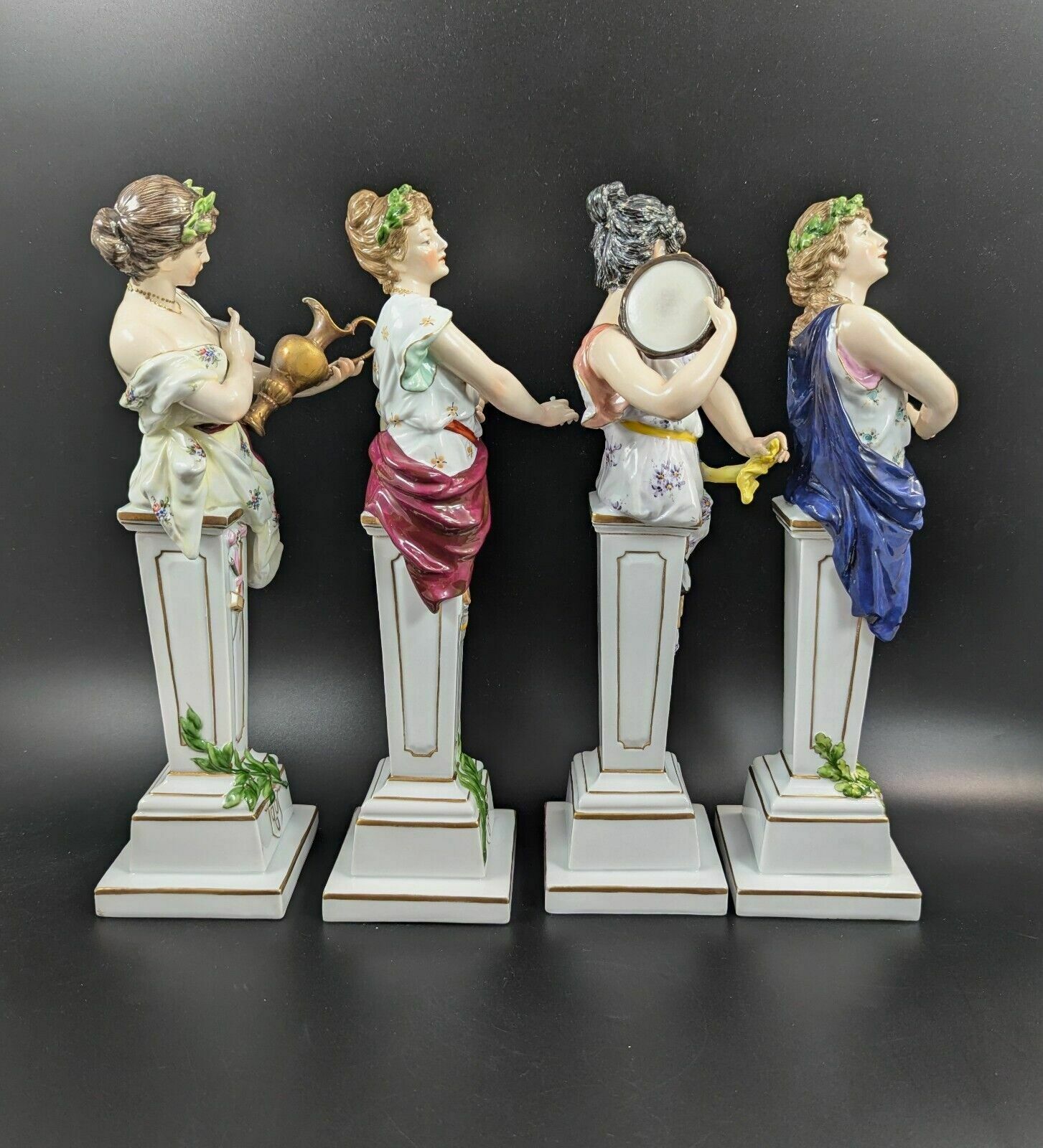 Porcelain Figurines ‘Allegory Of Art’ By Achille Mollica, 19th Century photo Home Decor