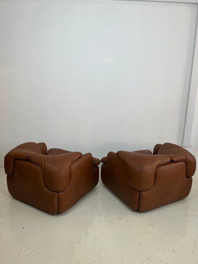 Confidential Armchair Attributed To Alberto Rosselli For Saporiti, Italy, 1970s, Set Of 2 photo 8100.0