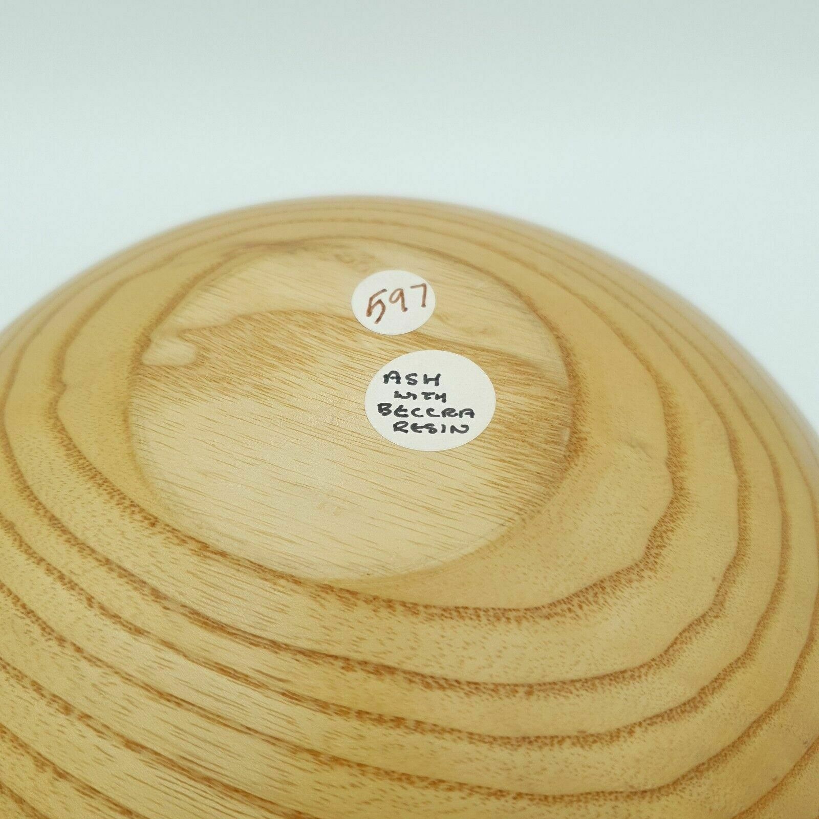 photo furniture Chunky Ash Wood Bowl With Resin Insert Unique Handmade Trinket Bowl 22cm 1.1kg