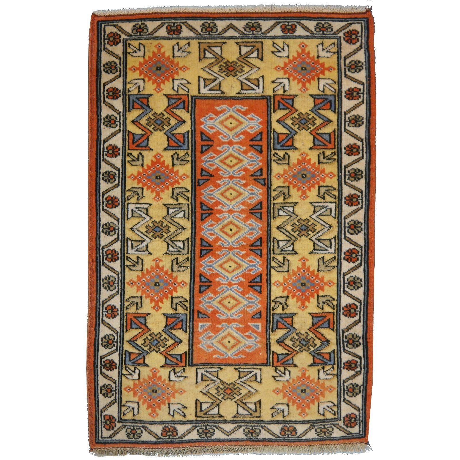 Melas Vintage Turkish Rug 4 X 2.7 Ft / 122 X 81 Cm