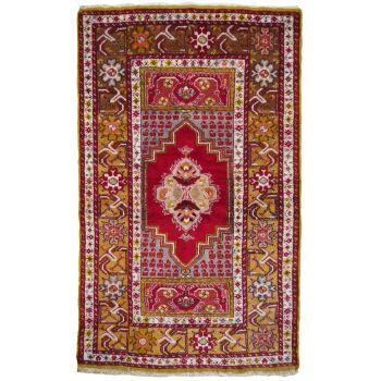 Kirsehir Vintage Rug Turkey 5.7 X 3.5 Ft / 175 X 107 Cm Worn To Perfection.