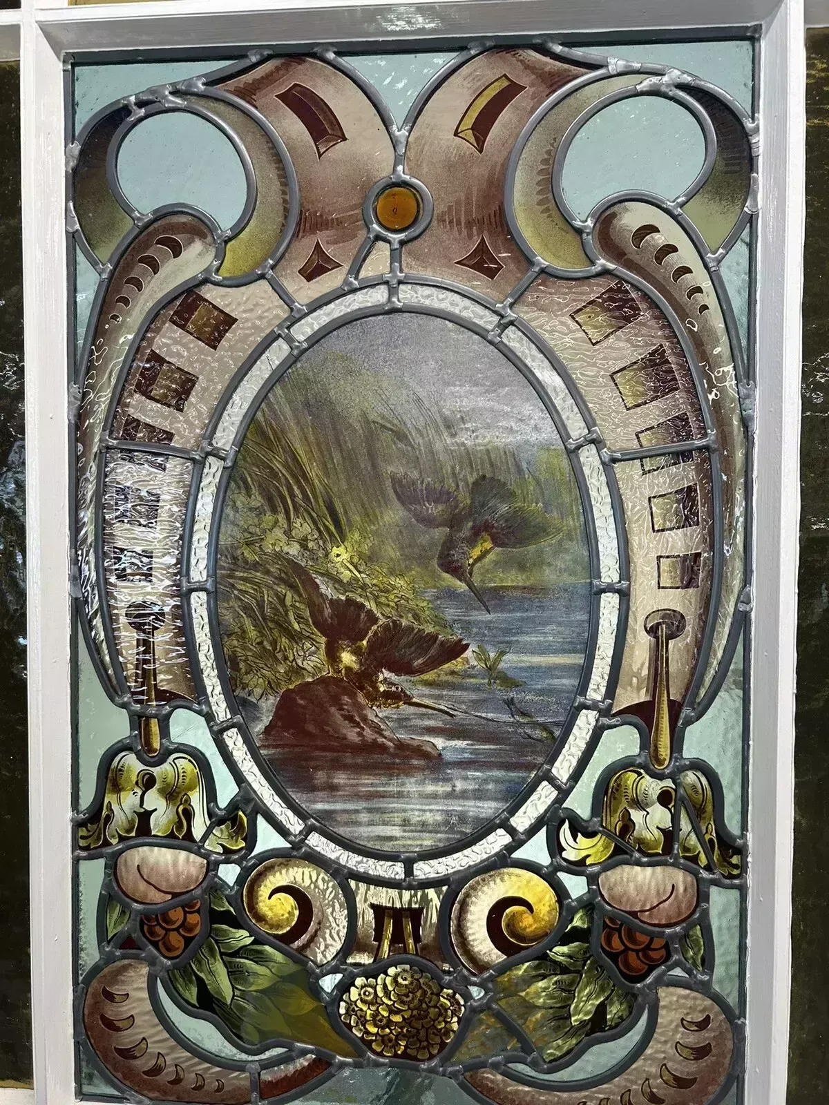 Victorian Stained Glass Door Reclaimed Period Old Antique Vestibule Internal photo furniture