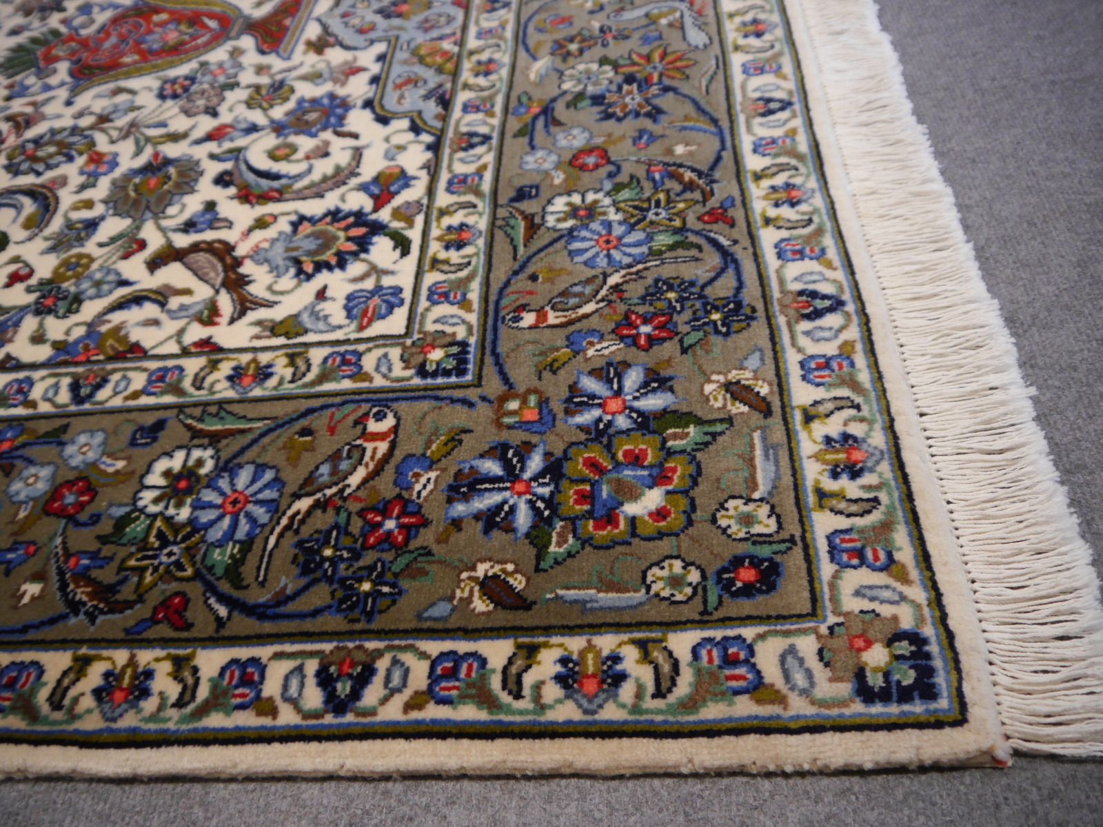 Fine Oriental Beige Rug 7.2 X 4.7 Ft / 218 X 144 Cm photo vinterior