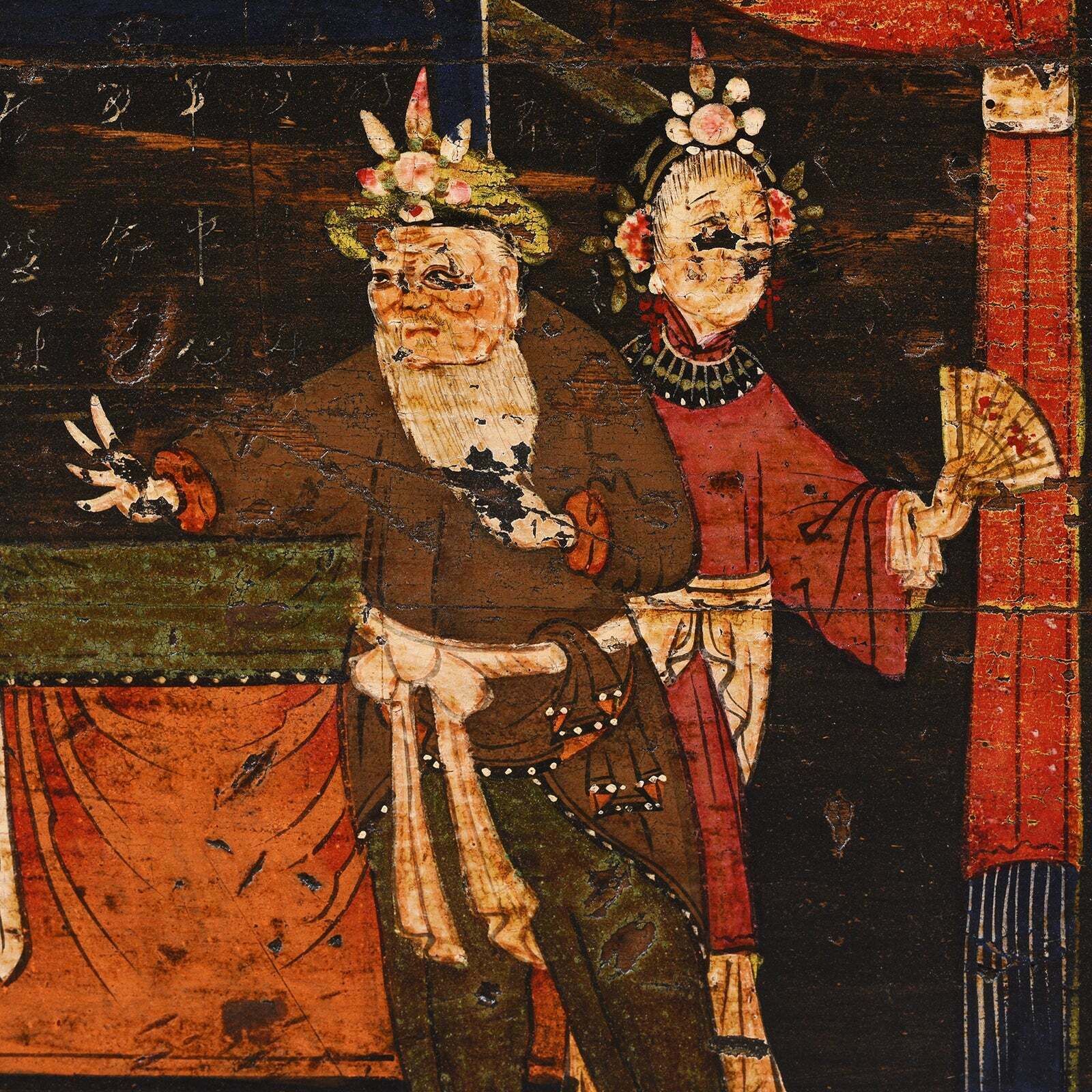 Antique Chinese Painted Opera Chest   19th Century photo buy