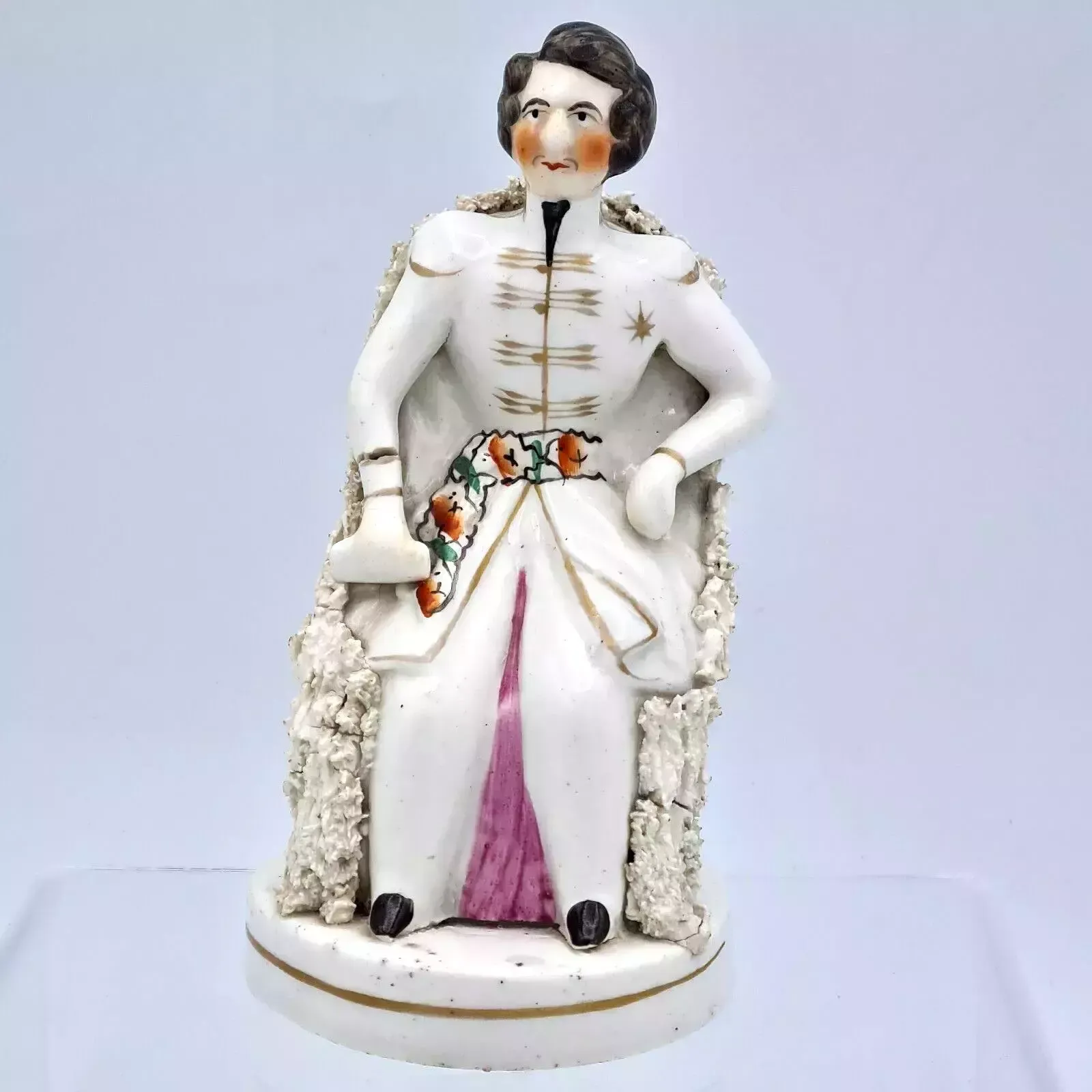 Antique Staffordshire Royal Albert Figurine H13cm Rare Albert Of Queen Victoria
