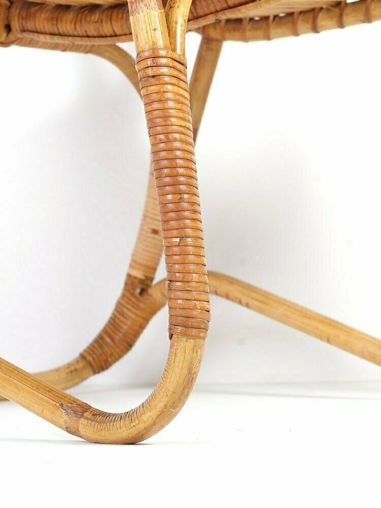 photo vinterior Mid Century Rattan Lounge Chair, 1950s