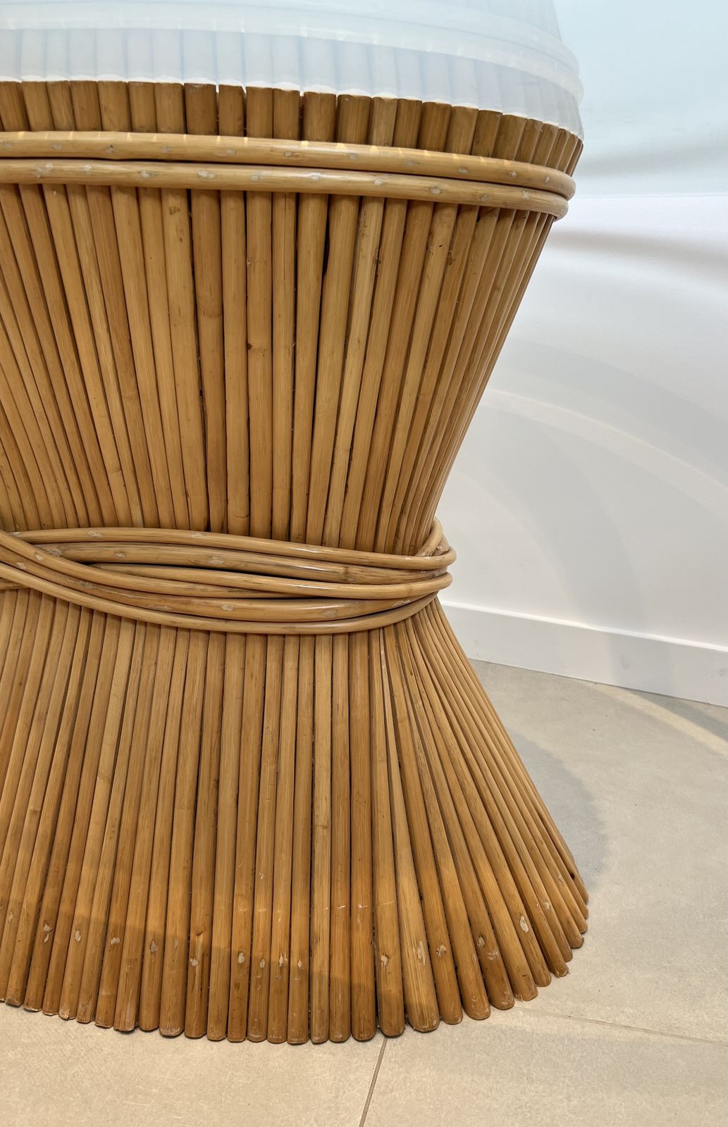 photo buy “Epi De Blé” Bamboo Dining Table By American Designer Elinor Mc Guire