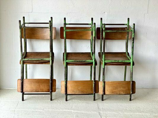 Industrial School Chairs, 1960s, Set Of 6 photo for sale