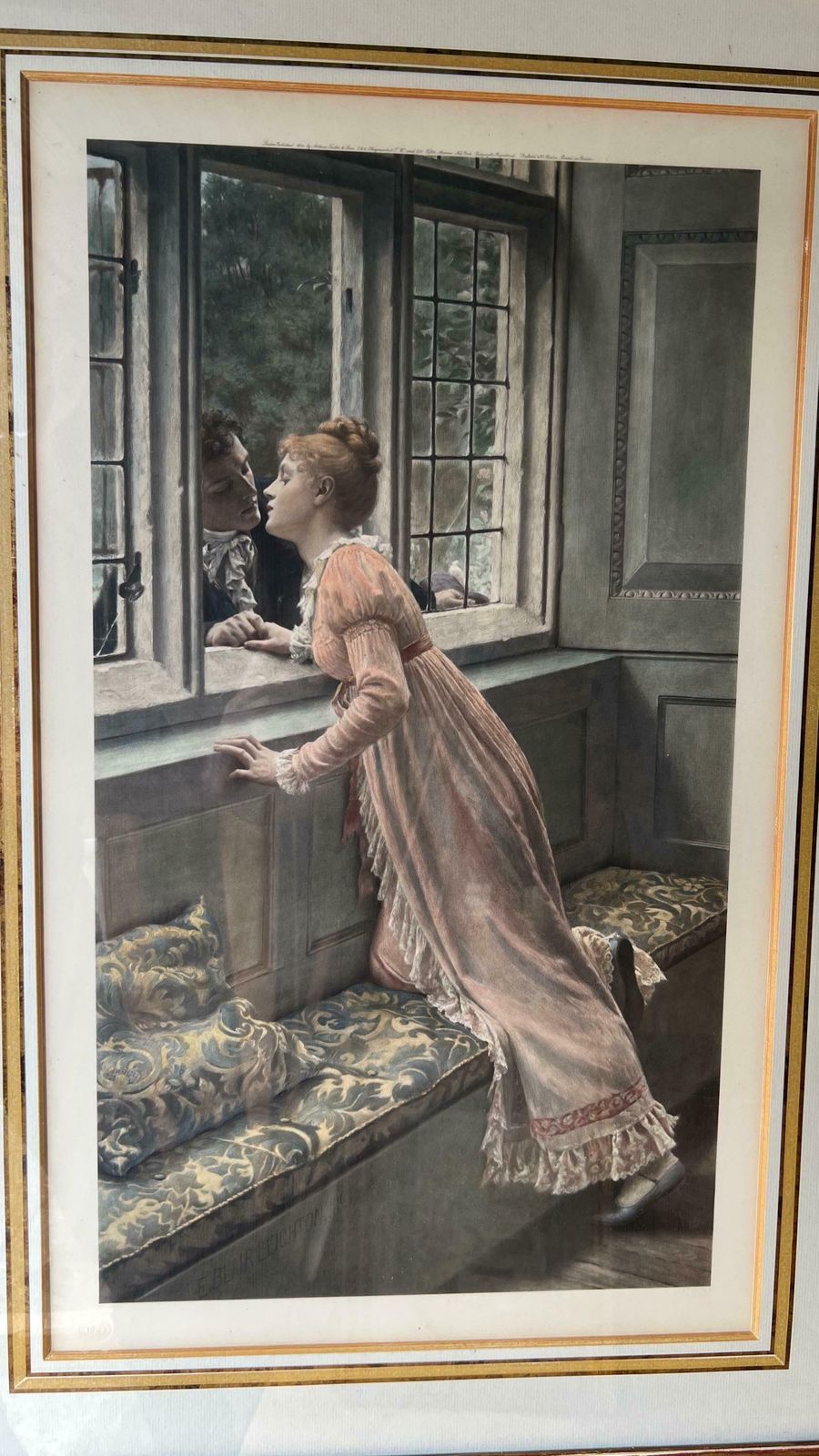 1894 Extra Large Photogravure After Edmund Blair Leighton Painting “Goodbye” photo for sale