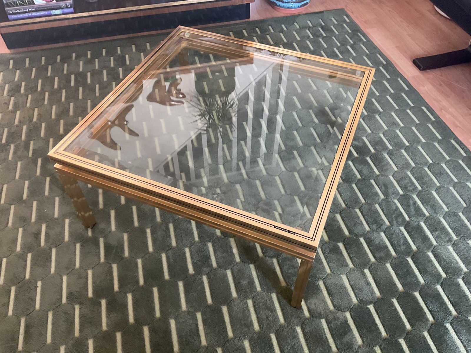 photo furniture Pierre Vandel Paris Glass Coffee Table In Art Deco, Antique Style
