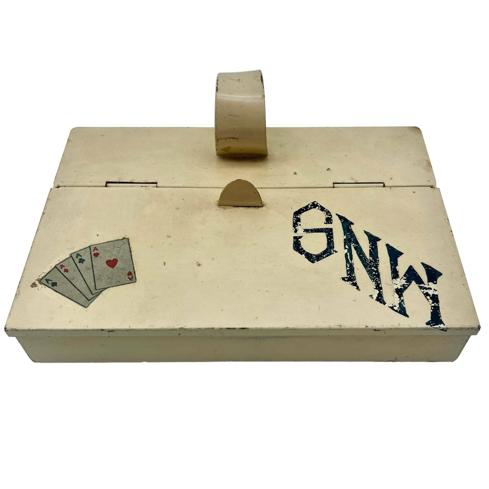 Vintage Playing Cards Storage Tin   Poker Cards   Bridge   Games   Home Decor