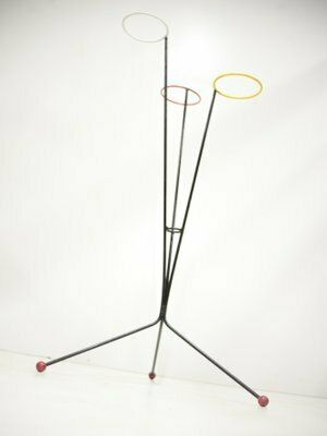 Mid Century Steel Bar Flower Stand, 1970s photo vinterior
