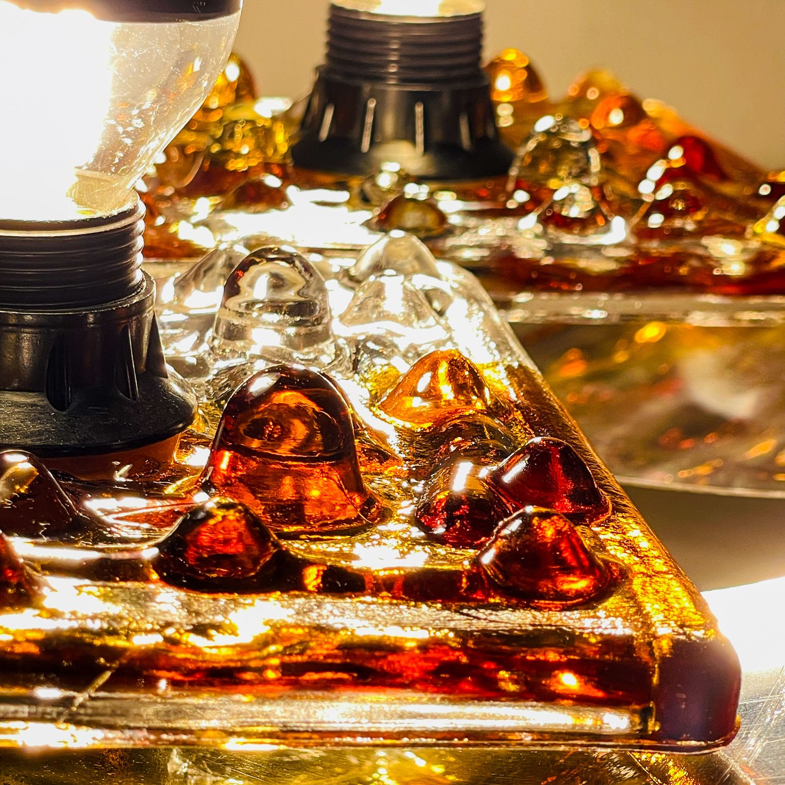 Mid Century Murano Wall Lamps By Av Mazzega, Italy 1970, Set Of 2 photo for sale