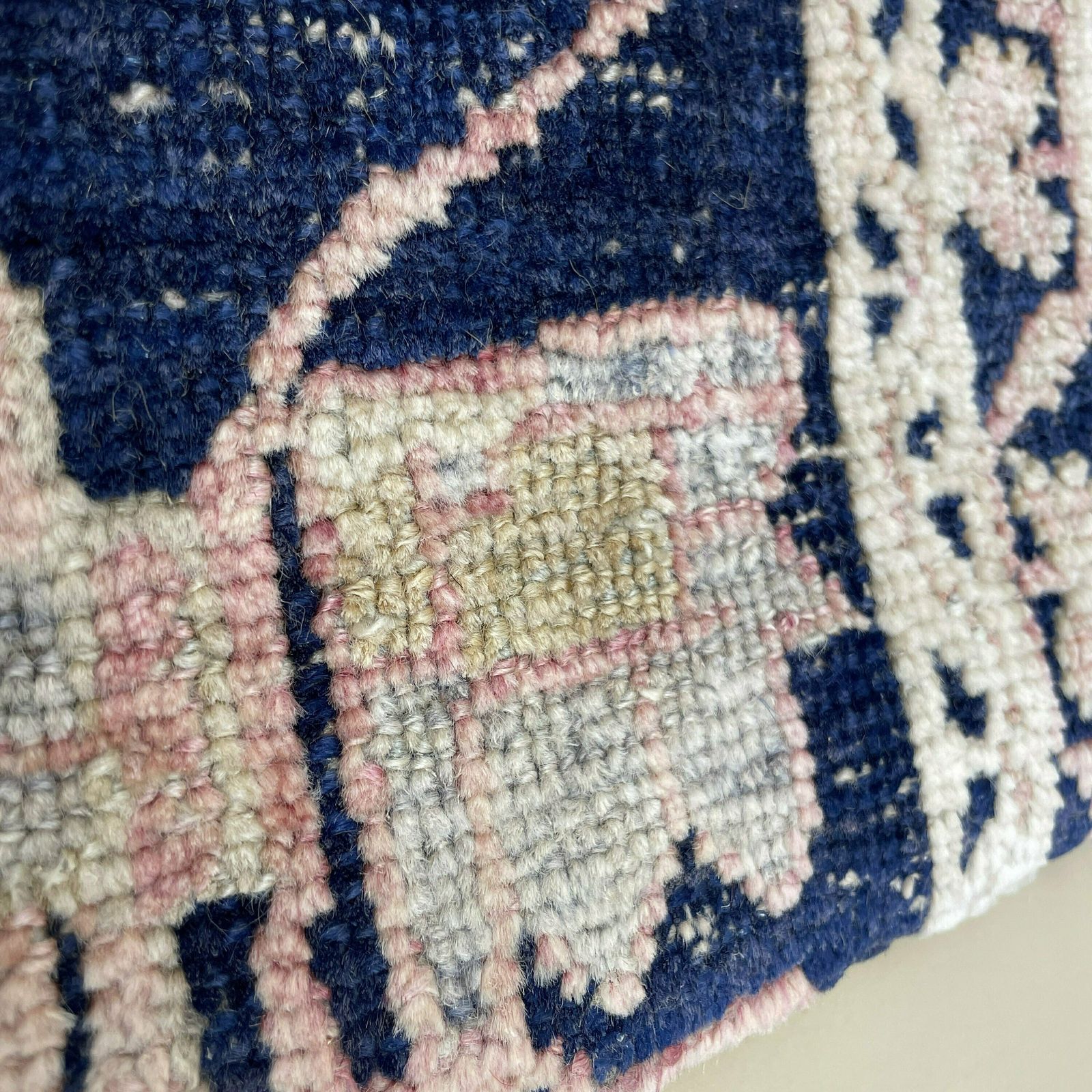 Antique Kilim Cushion Pillow Feather Filled Handwoven Patterned Pink Blue photo Textiles