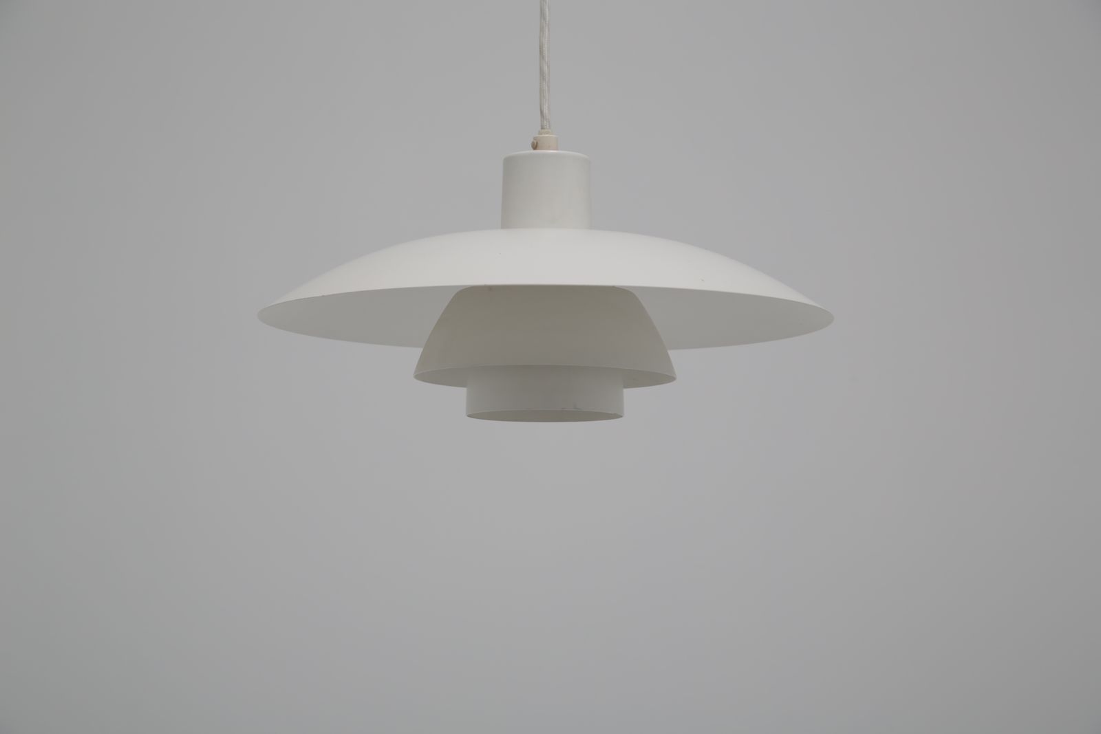 Vintage White Pendant Light “Ph4/3” By Poul Henningsen For Louis Poulsen, Denmark, 1970s. photo furniture