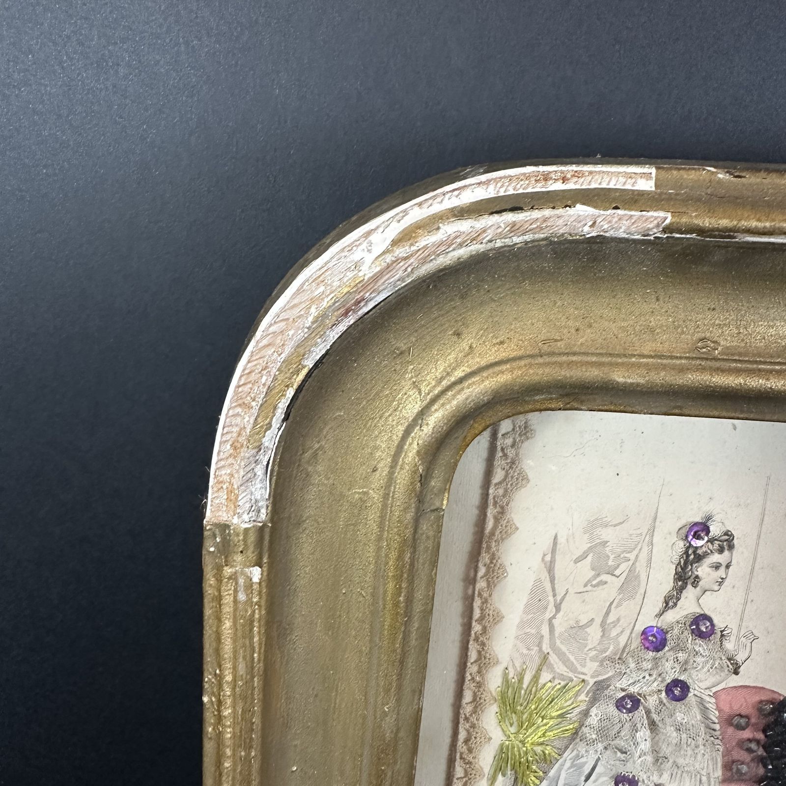 French Antique Fashion Diorama “La Femme Et La Famille” photo for sale