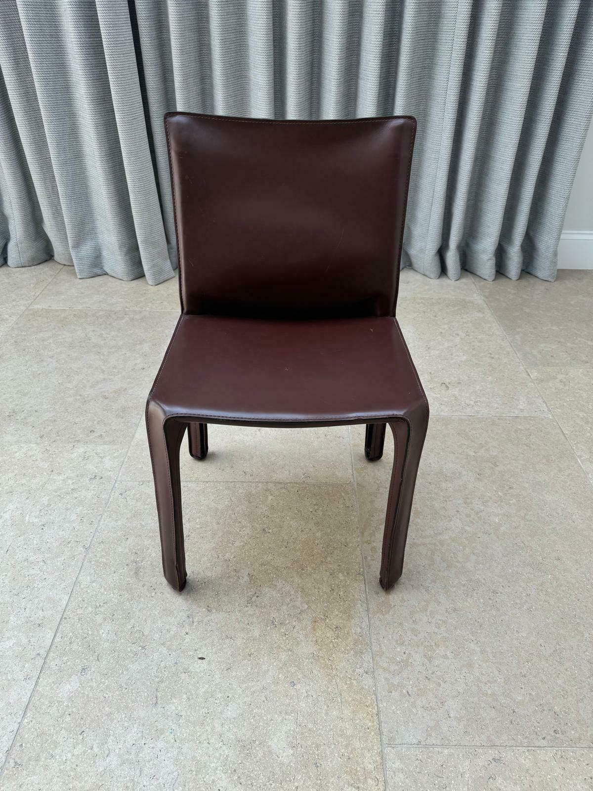 Set Of 6 Mario Bellini Cab 412 Chairs By Cassina