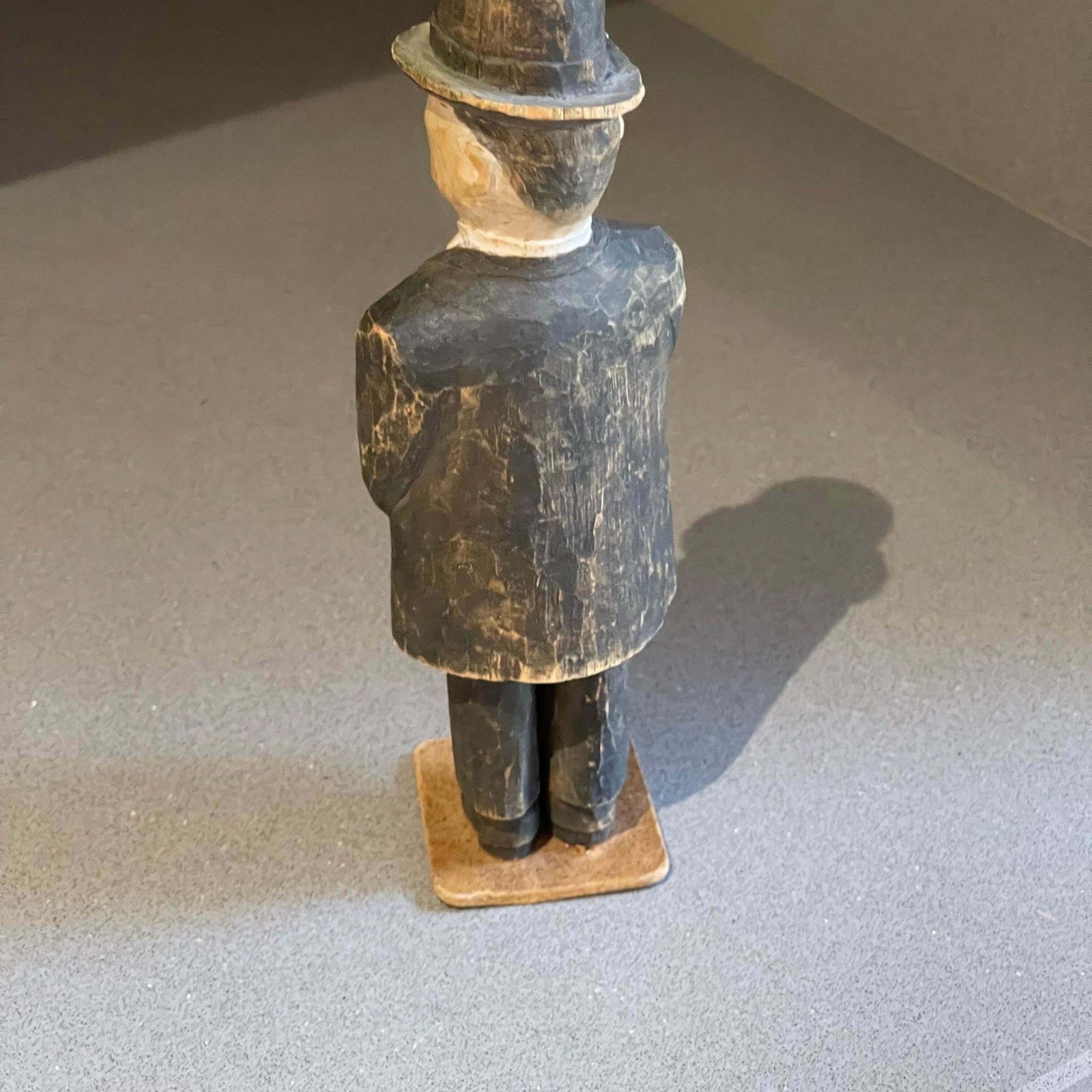 Wooden Carving Human Sculptures, Formal Dressed Antique Decorative Man Figurine photo vintage