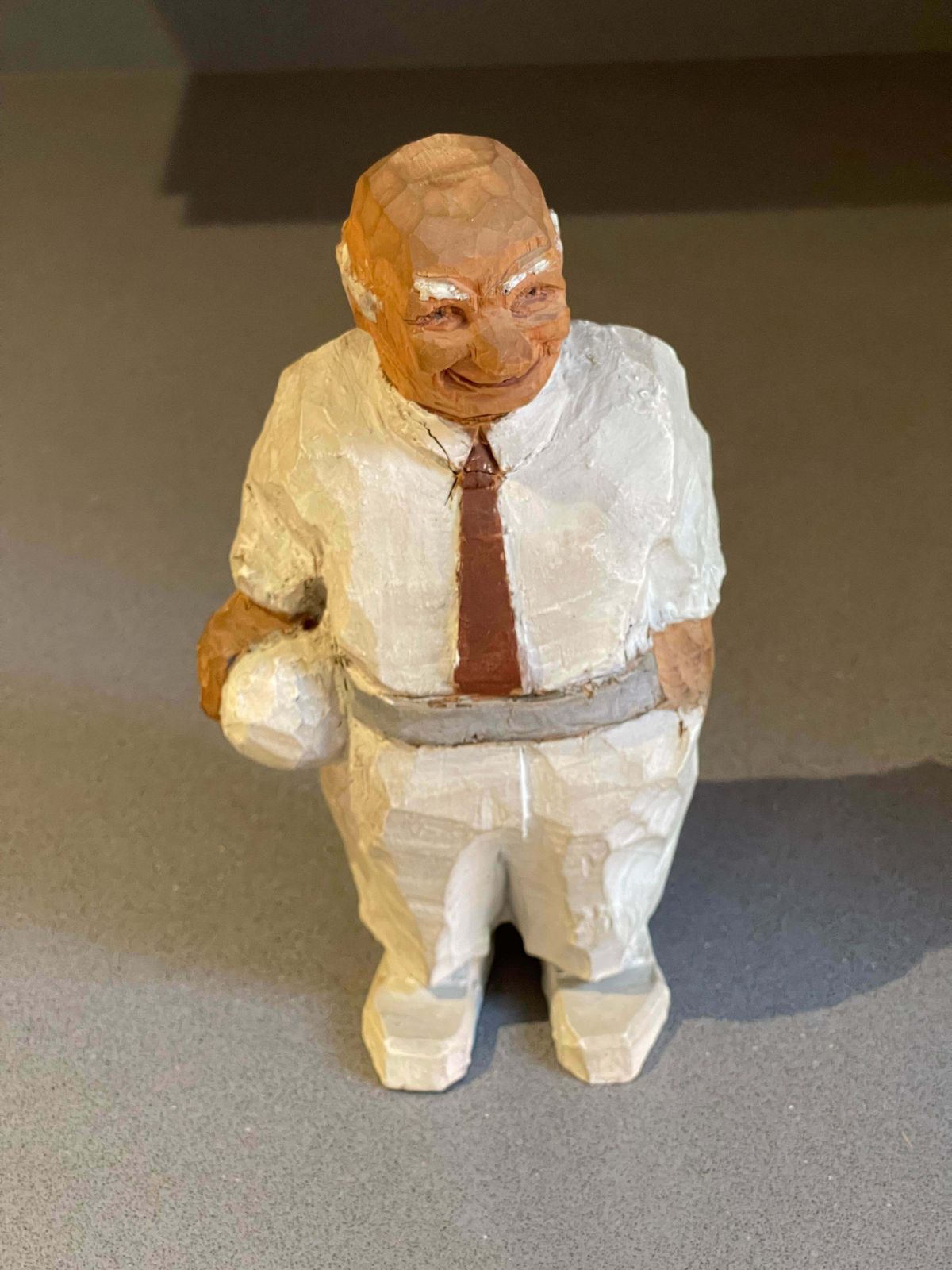 photo furniture Carving Wooden Sculptures Old Man In White Antique Decorative Figurine Of Human