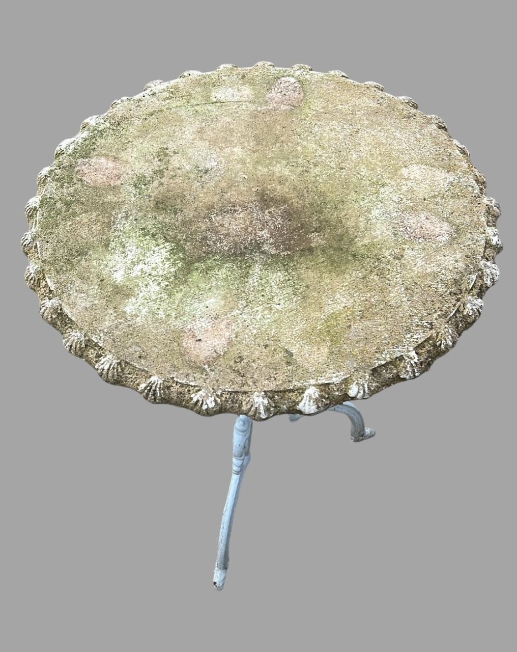 Antique Hand Forged Cast Iron Garden Tripod Table photo furniture