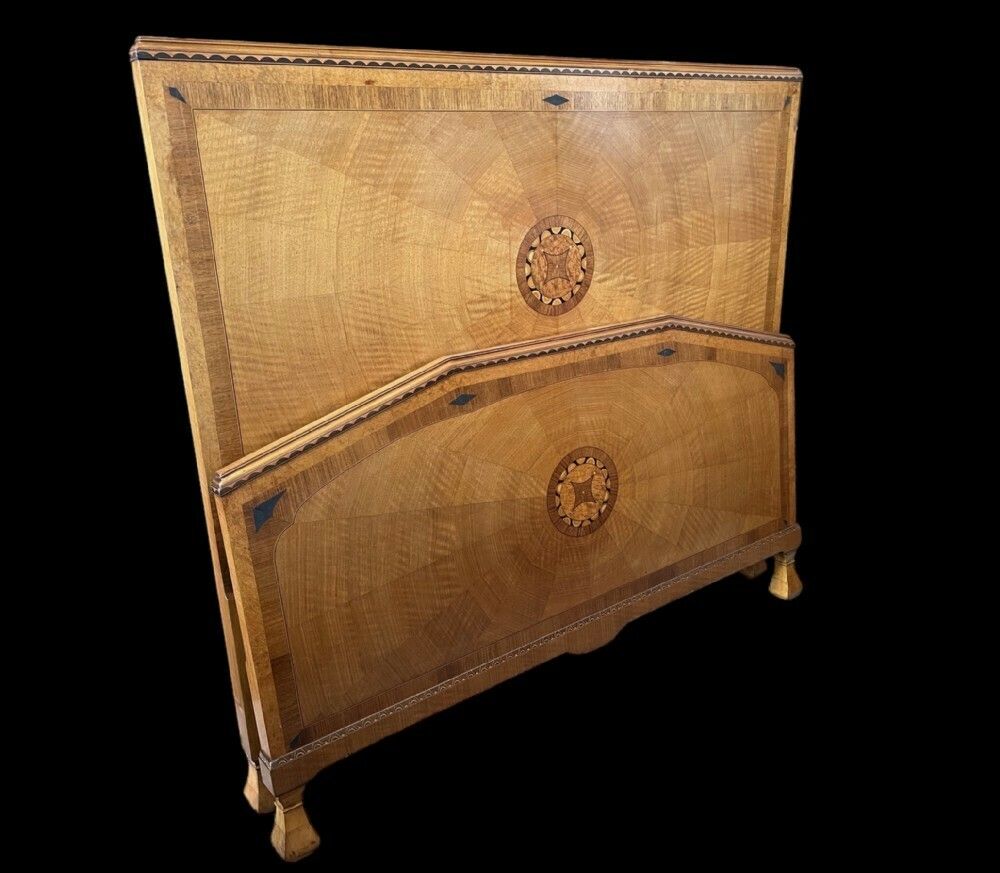 Art Deco Double Head And Foot Board