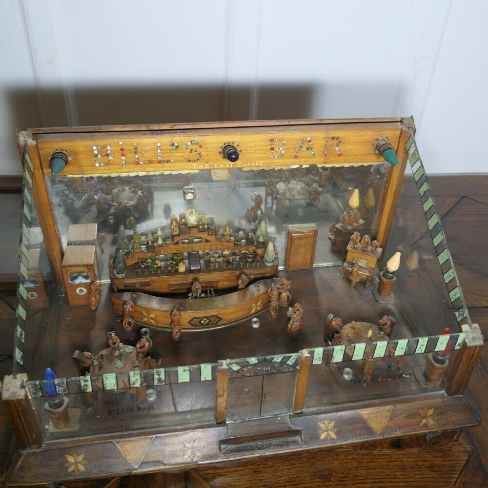 photo furniture Early 20th Century American Prisoner Art Diorama Monkey Saloon Bar