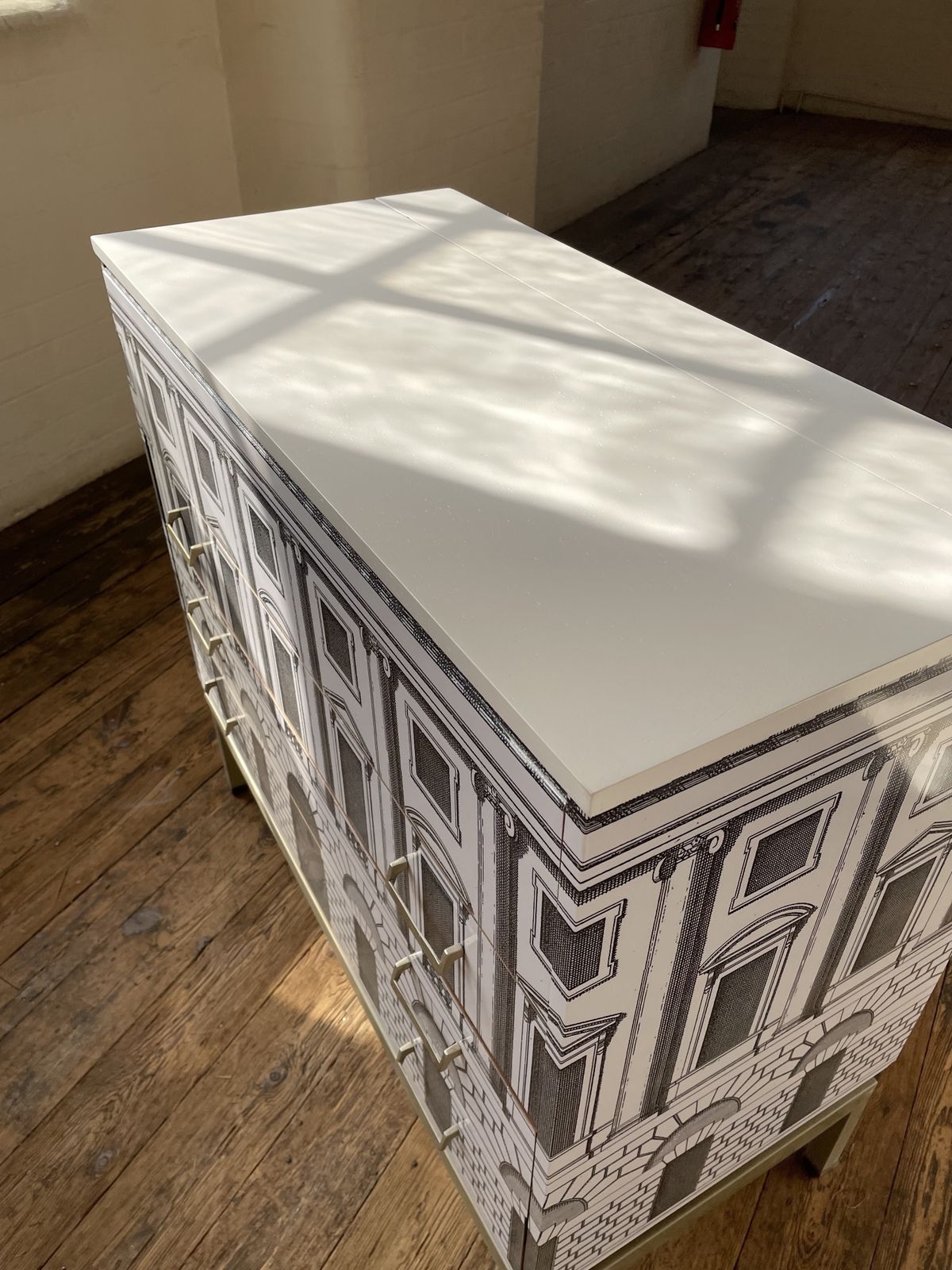 Metamorphic Chest Neo Classical Architecture Fornasetti Gio Ponti Style 1950s 60s photo vinterior