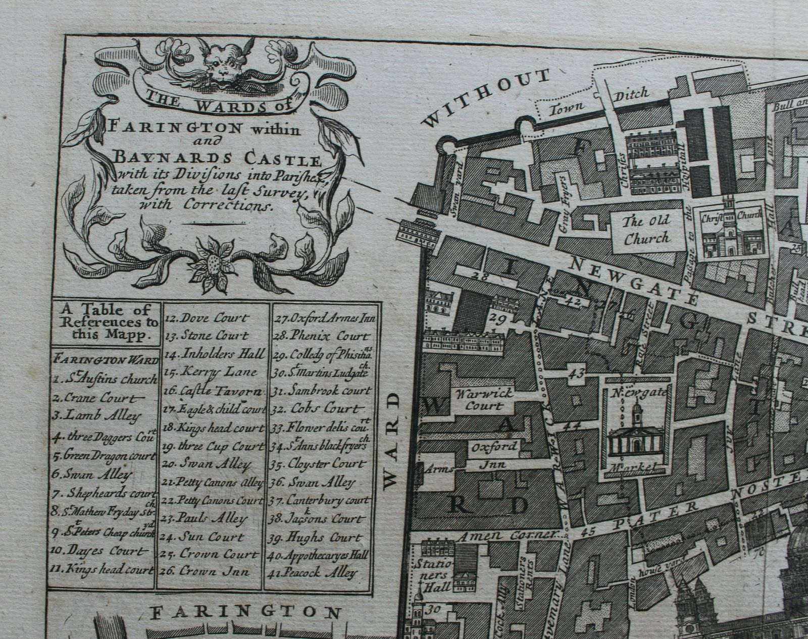 ‘The Wards Of Farington Within And Baynards Castle With Its Divisions Into Parishes, Taken From The Last Survey, With Corrections’ photo 380.0
