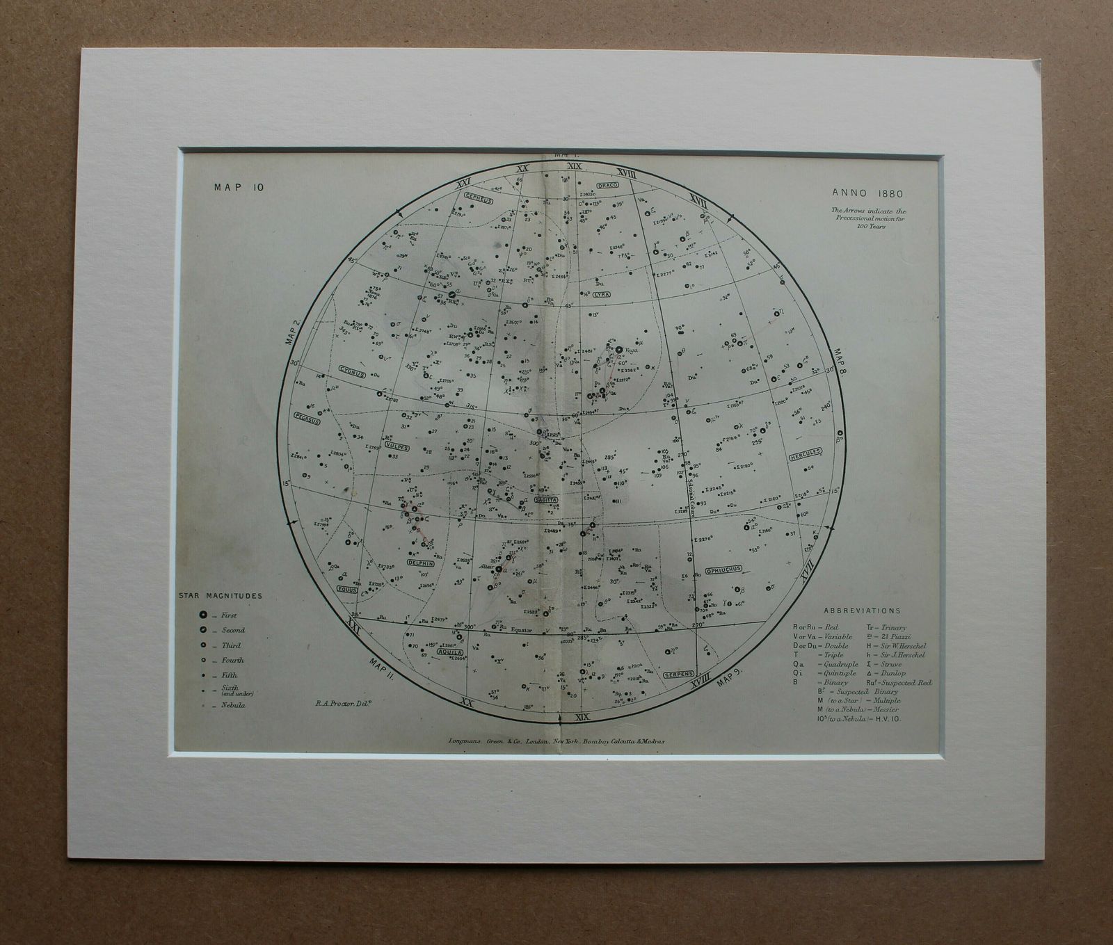 Art Set Of 12, 19th Century Star And Astronomical Charts By Richard A Proctor photo