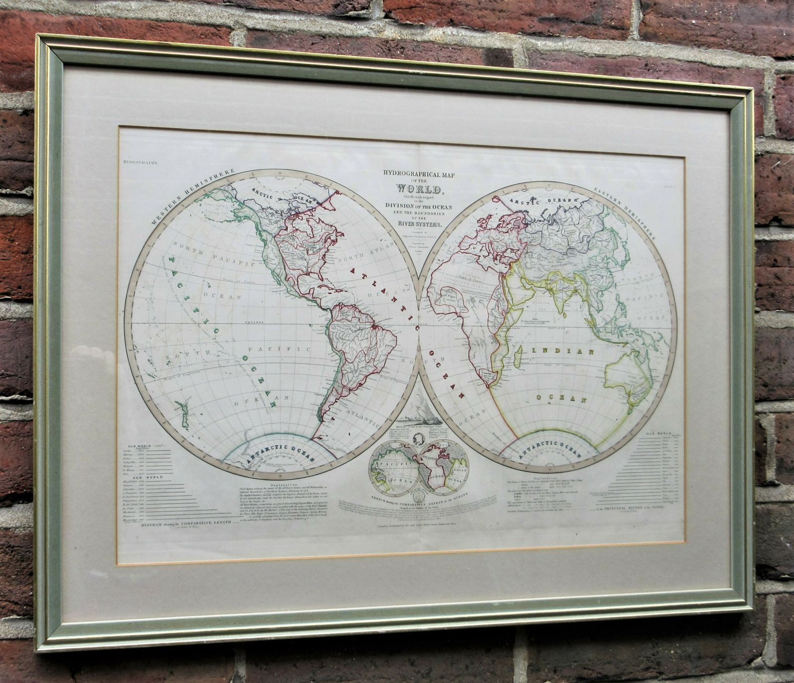 Hydrographical Map Of The World, Chiefly With Regard To The Division Of The Ocean And The Boundaries Of The River Systems. By Augustus Petermann