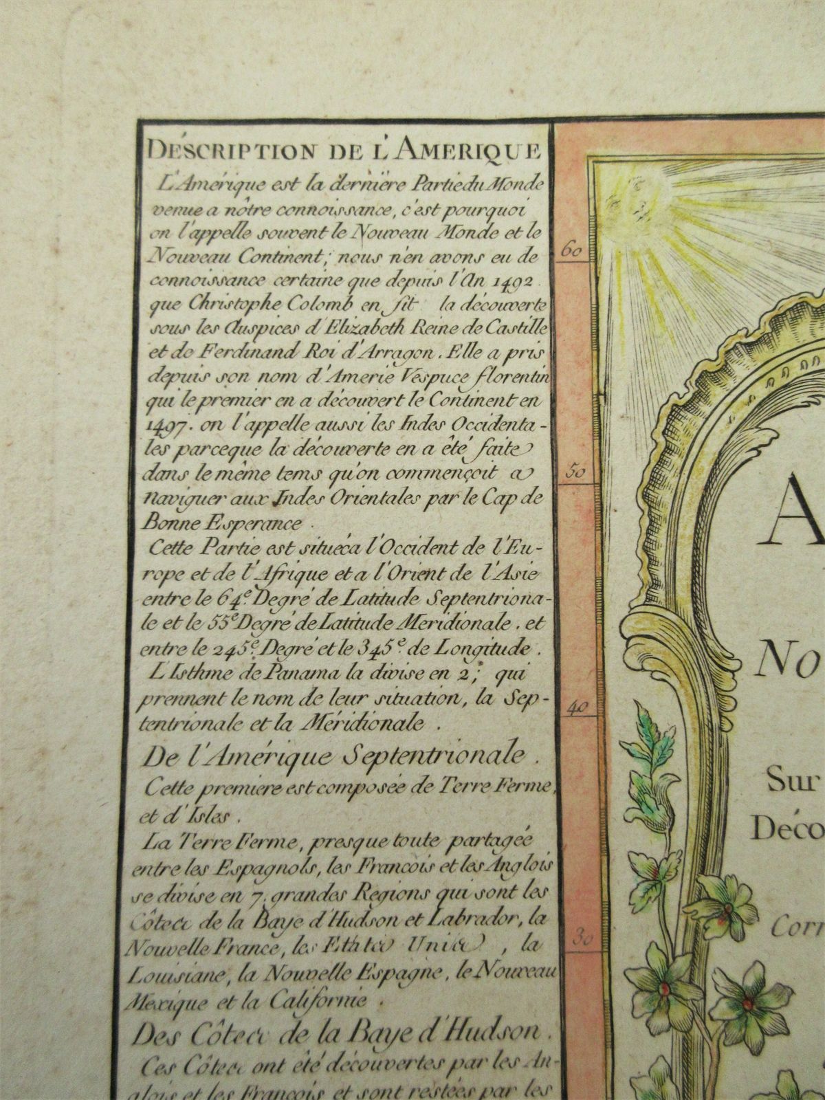 Amerique Ou Nouveau Continent Dresse Sur Le Nouvelle Relations Decouvertes Et Observations Par J.B. Nolin C1807 photo 550.0
