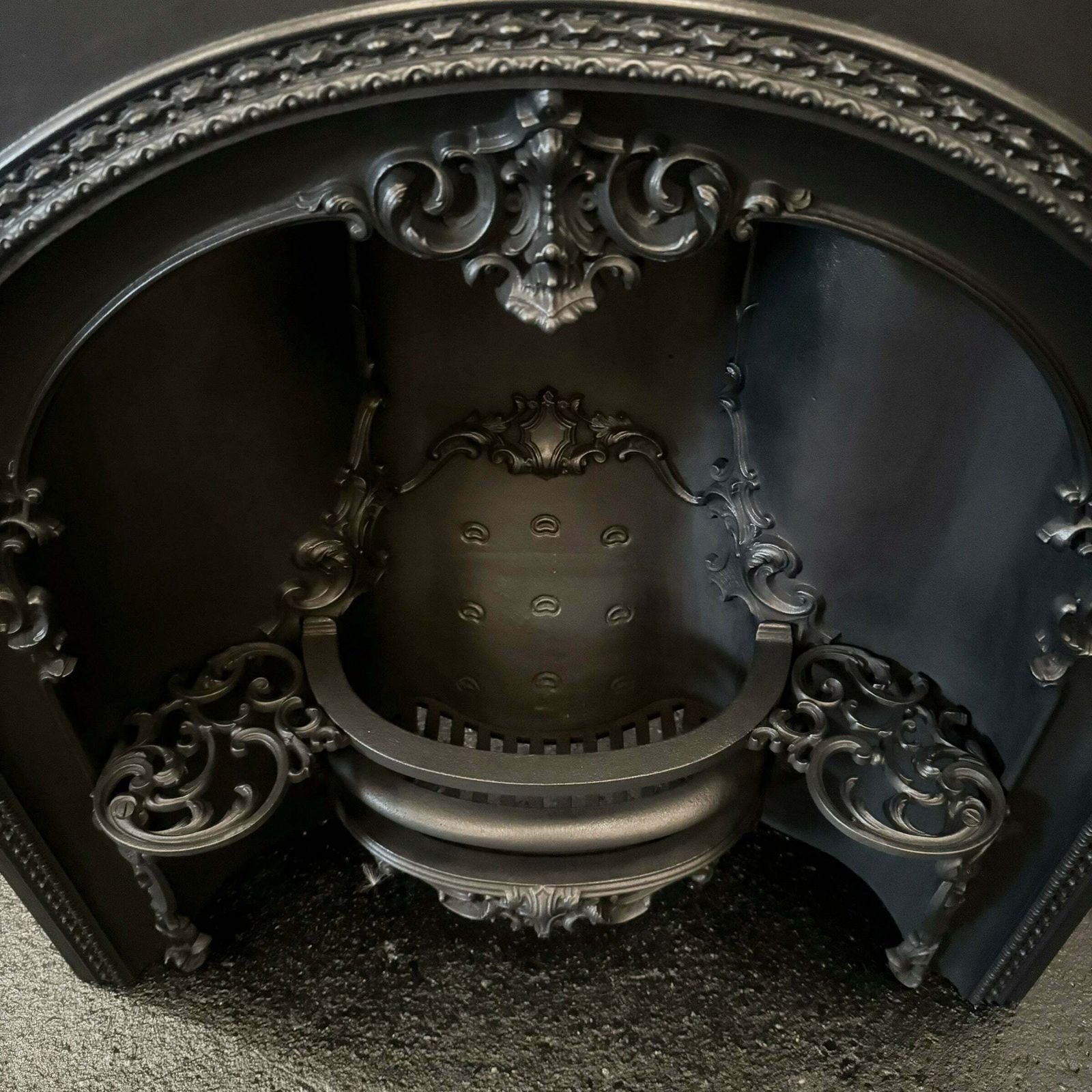 photo buy Antique Early Victorian Cast Iron Arched Insert