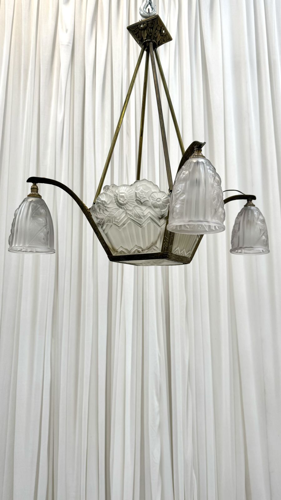 1450.0 Art Deco Chandelier By Noverdy, France photo
