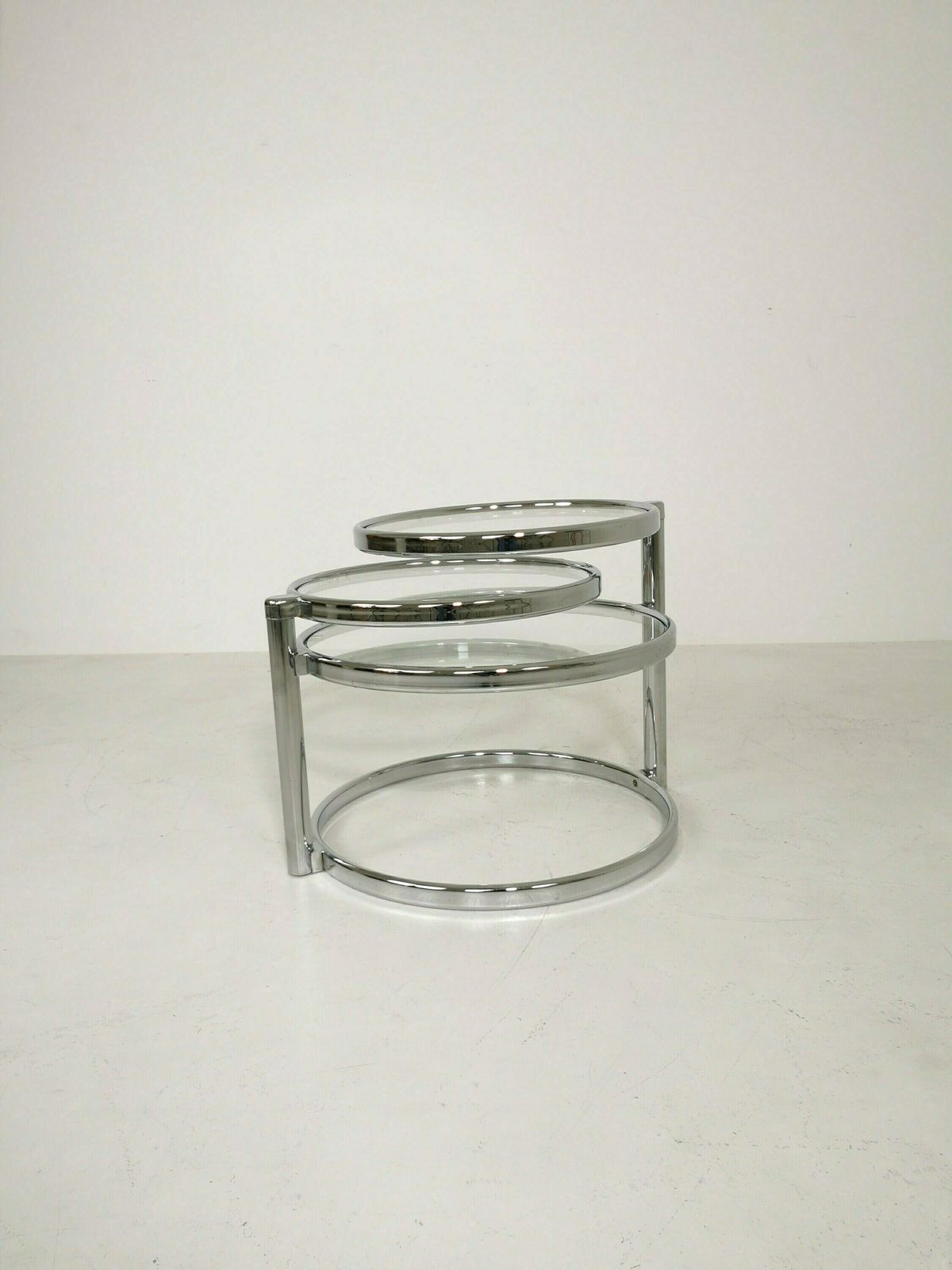 Bauhaus Mid Century Swivel Coffee Table In The Design Of Milo Baughman photo for sale