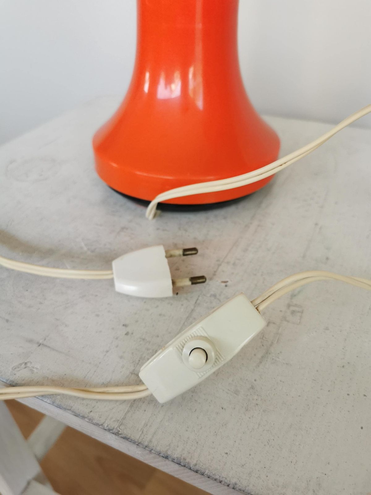 Vintage Orange Desk Lamp / Made In Italy 1970s / Space Age Italian Design Lava Table Light / Retro Lighting / Plastic With Water photo buy