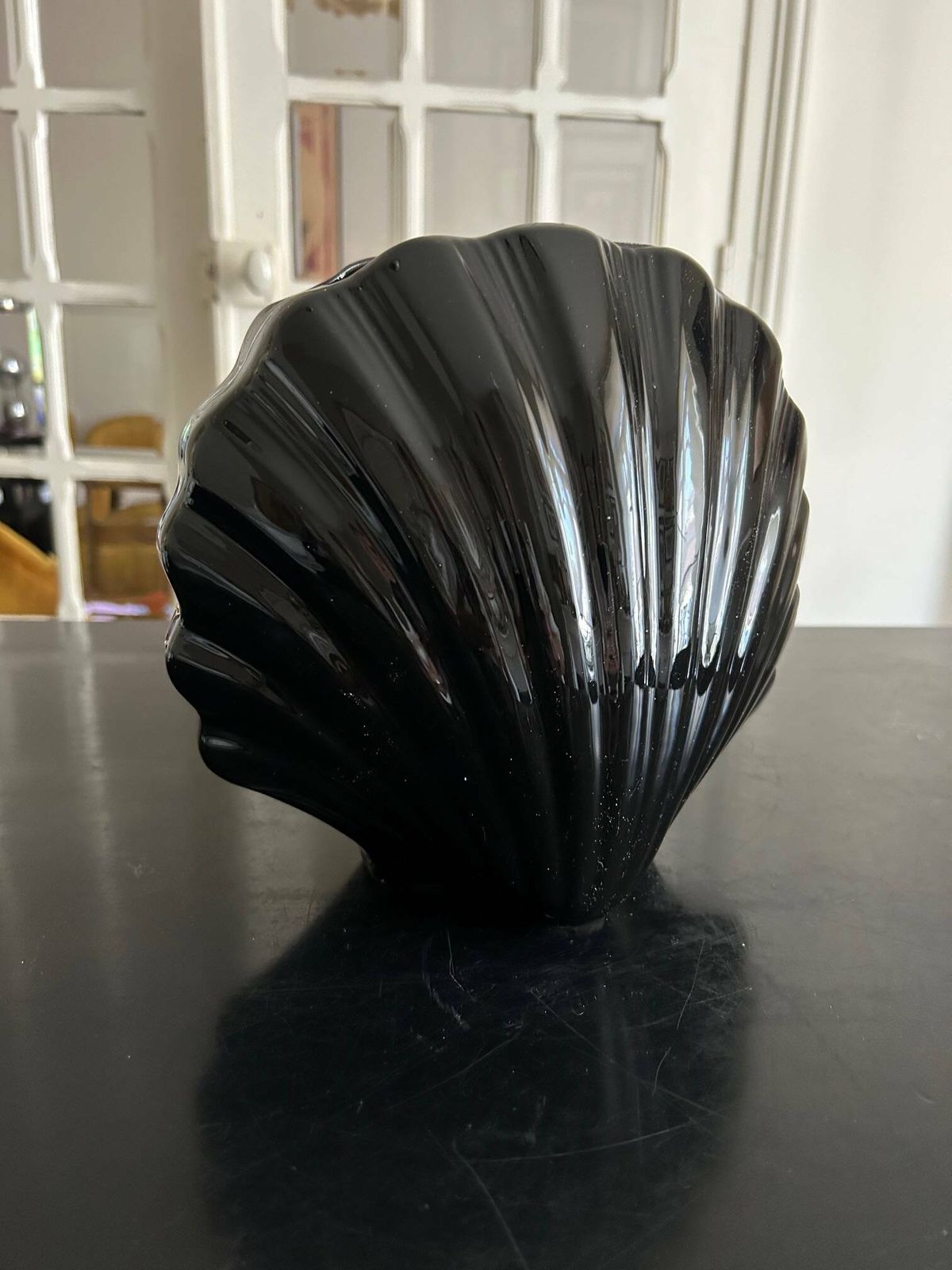 Ceramic Shell Vase 1980, 1980s photo for sale