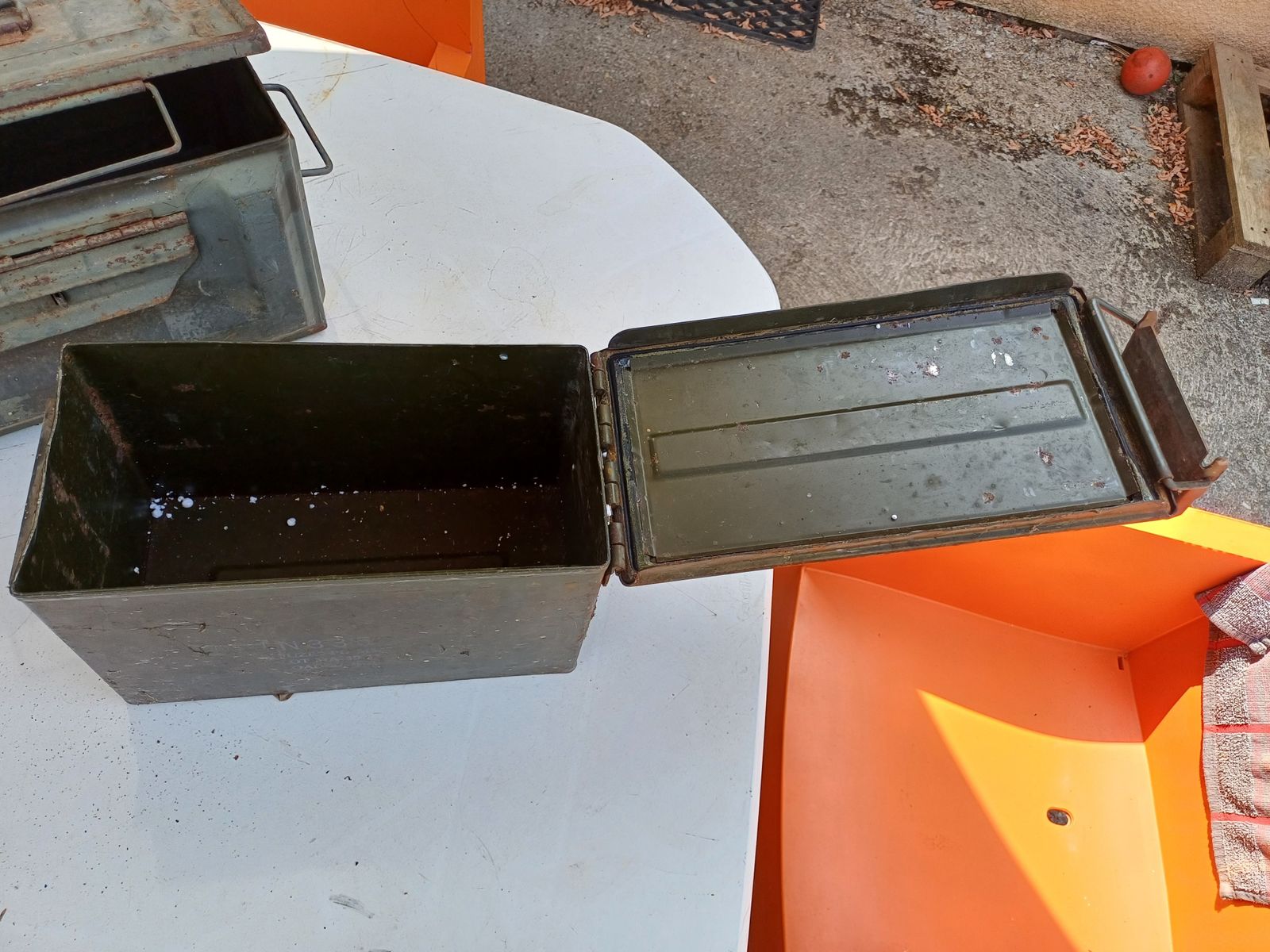 3 Militaria Ammo Boxes, 1940s, Vintage