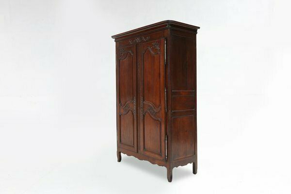 photo furniture Large Louis XVI French Carved Bridal Wardrobe, 1850s
